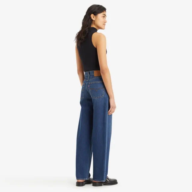 【LEVIS】Baggy Dad 中腰直筒寬鬆牛仔褲 女生牛仔褲 熱賣單品 A3494-0037