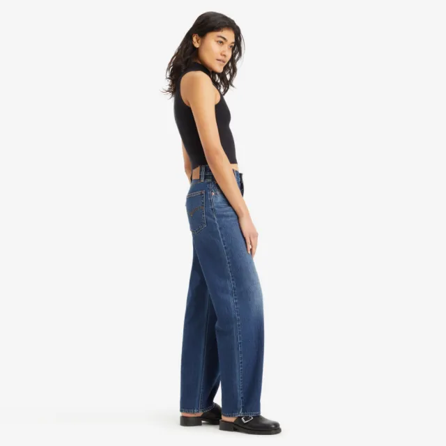 【LEVIS】Baggy Dad 中腰直筒寬鬆牛仔褲 女生牛仔褲 熱賣單品 A3494-0037