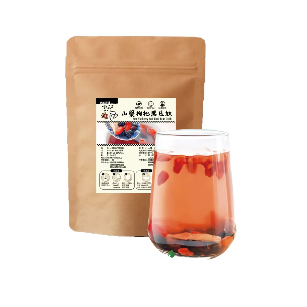 【DING CAO 鼎草】山藥枸杞黑豆飲 15gx10入(黑豆茶 青仁黑豆 淮山)