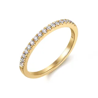 【PROMESSA】17分 18K黃K金 星宇系列 鑽石戒指/線戒