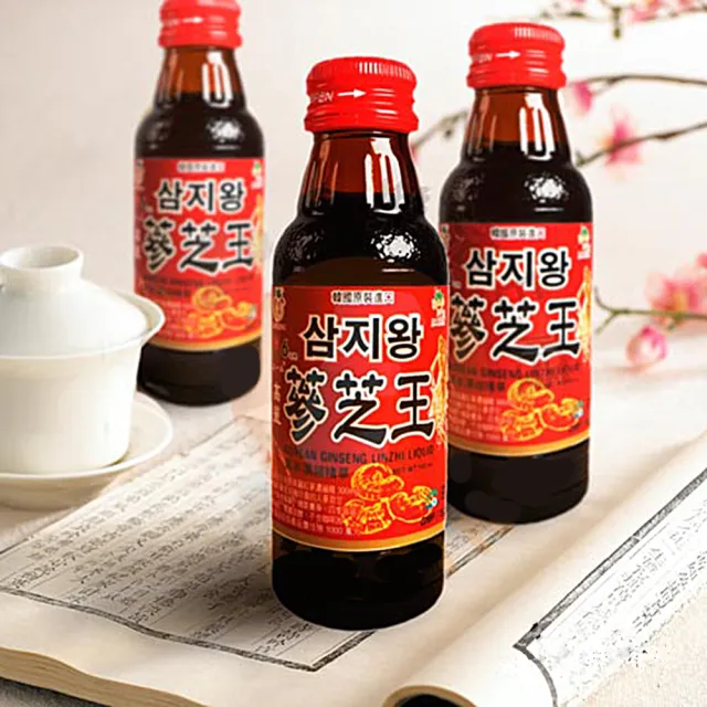 【金蔘】6年根韓國高麗人蔘蔘芝王禮盒(100ml*7瓶 共2盒)