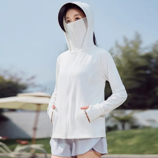 【MUAN】防紫外線UPF50+ 夏日連帽防曬服 涼感速乾防曬衣 抗UV外套 騎車外套 防曬衣