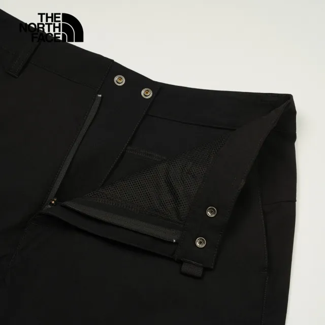 【The North Face】TNF 休閒 運動 DWR防潑水短褲 W BASIN SHORT - AP 女 黑(NF0A8DFMJK3)