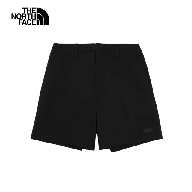 【The North Face】TNF 休閒 運動 DWR防潑水短褲 W BASIN SHORT - AP 女 黑(NF0A8DFMJK3)