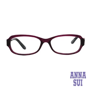 【ANNA SUI 安娜蘇】金屬雕花文字光學眼鏡-紫(AAS542-709)