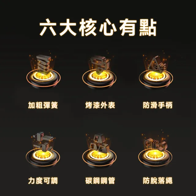 【星優】臂力器 可調節彈簧 健身棒臂力棒 握力棒 胸肌訓練器(凸點防滑/磁感數顯計數 30/40/50kg)