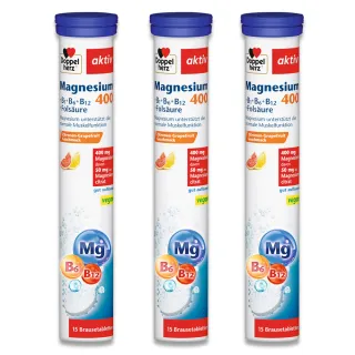 即期品【Doppelherz 德之寶】維他命B群發泡錠x3罐(德國雙心)