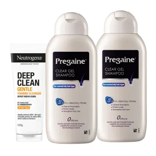 【落建】洗髮露潔淨健髮配方400mlx2 +露得清深層淨化洗面乳100g(潔淨健髮)