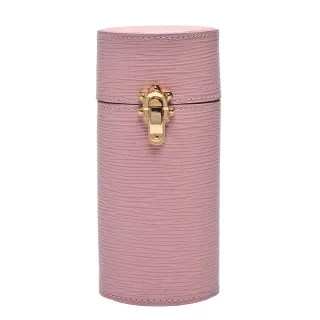 【Louis Vuitton 路易威登】LS0157 EPI皮革釦式200毫升旅行裝香水盒(芭蕾粉)