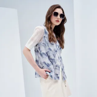 【KERAIA 克萊亞】浮生若畫設計感背心外套