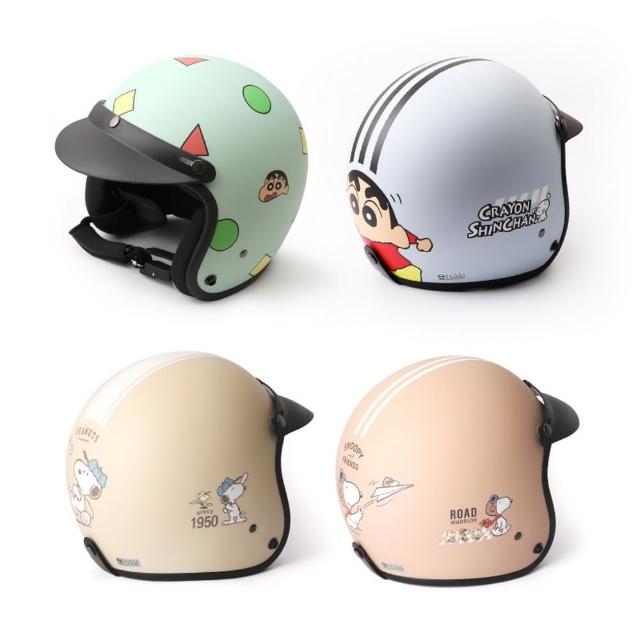 【Norns】史努比&蠟筆小新 安全帽(Snoopy 蠟筆小新 3/4半罩安全帽 機車造型騎士帽 台灣製造)