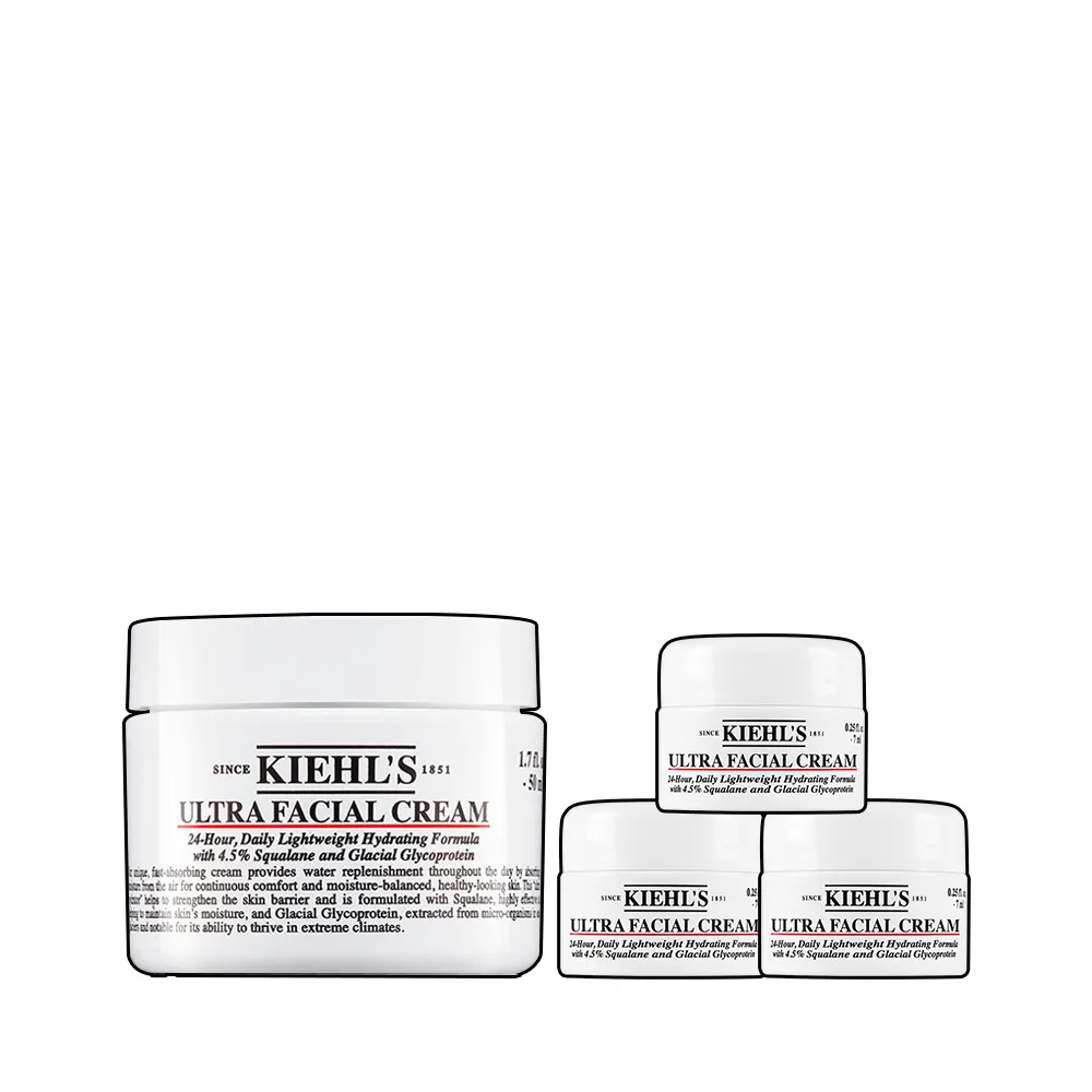 【契爾氏】官方直營 冰河醣蛋白舒敏修護保濕霜 50ml組(Kiehl’s/新配方升級)