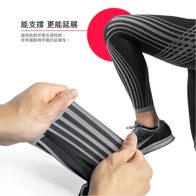 【A-MYZONE】男款 競賽恢復兩用 透氣速乾壓力褲/壓縮褲/運動長褲(馬拉松/慢跑/重訓/登山)