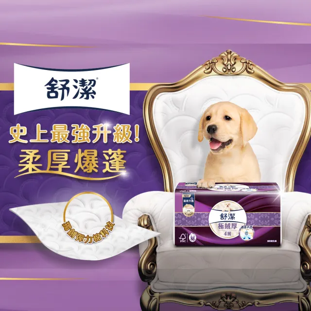 【Kleenex 舒潔】頂級四層極絨厚抽取衛生紙 60抽x48包(四層衛生紙)