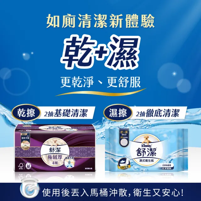【Kleenex 舒潔】頂級四層極絨厚抽取衛生紙 60抽x48包(四層衛生紙)