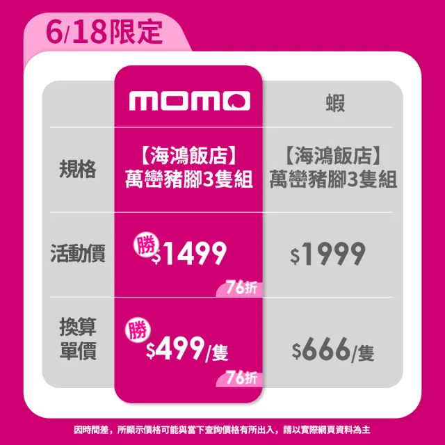 【海鴻飯店】海鴻萬巒豬腳3組(豬腳940g+醬料255g/組;含運;閏月)
