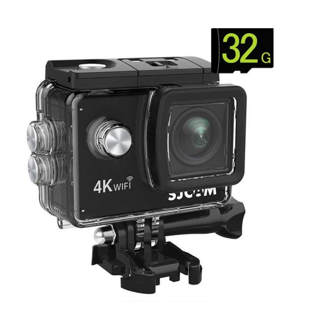 FLYone SJCAM SJ4000 是一款輕巧便攜的4K行動攝影機，無光學變焦設計，內建鋰電池與microSD記憶卡，支援MP4格式錄影。固定式螢幕方便觀看，適合日常拍攝、旅行、運動等多種場景使用。提供12個月保固，BSMI許可字號:D33F93，黑色外觀設計，輕便易攜。