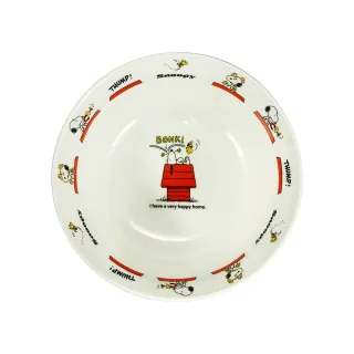 【yamaka】SNOOPY史努比 典雅精緻系列 陶瓷餐碗 18cm 狗屋