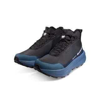 【Mammut 長毛象官方直營】Aenergy Mtn Mid GTX Men 防水中筒健行鞋 男款 黑/深地層灰藍 #3030-05320