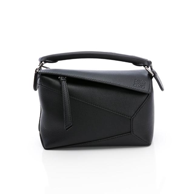 【LOEWE 羅威】Mini Puzzle(黑/經典小牛皮)