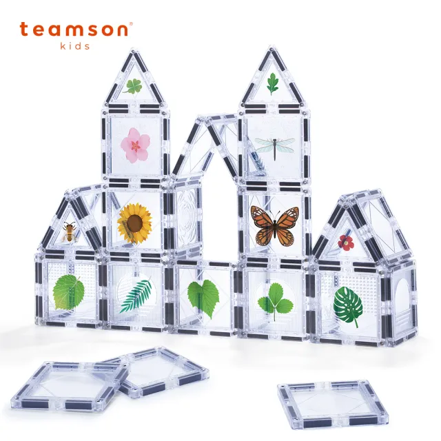 【Teamson】大自然奇幻貼紙探險磁力片組35psc