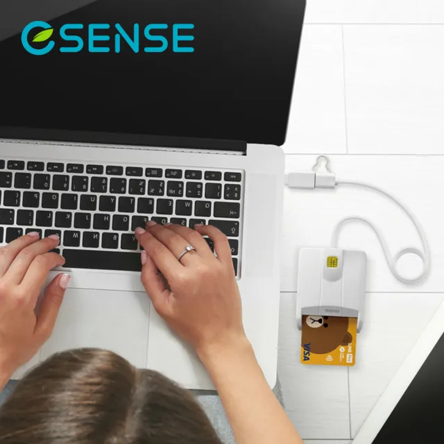 【ESENSE 逸盛】Type-C雙用ATM智慧晶片讀卡機