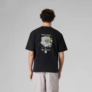 【The North Face 官方旗艦】北面UE男款黑色純棉大尺寸印花短袖T恤｜8C6RJK3(黑標系列)