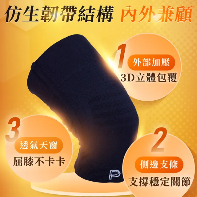 【PP 石墨烯】石墨烯能量護膝2雙(保護膝蓋 穩定支撐)