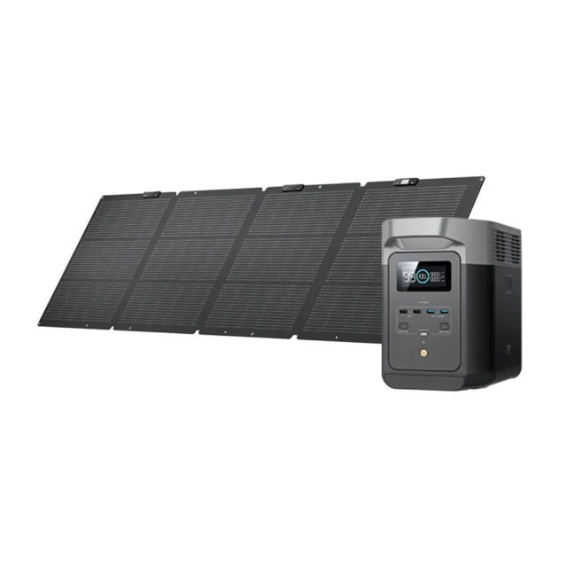 【ECOFLOW】原廠直營 DELTA 2 + 220W 便攜太陽能板(戶外電源 防颱必備 停電神器)