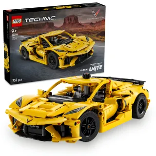 【LEGO 樂高】科技系列 42205 雪佛蘭科爾維特魟魚(Chevrolet Corvette Stingray 跑車模型)