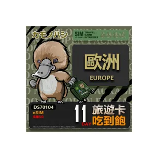 【鴨嘴獸Platypi.IF】歐洲eSIM 高速旅遊卡 11日吃到飽 歐洲上網卡(歐洲地區 免插卡 eSIM卡)