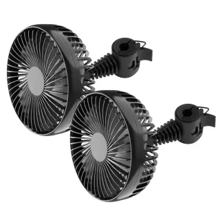 【YORI優里】超值2入組-車用後座專用風扇(低噪音 椅背風扇 汽車電風扇 USB供電)
