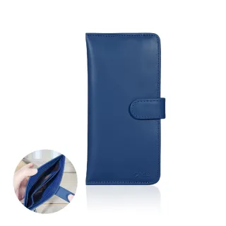 【OMC•植鞣革】 14卡1照簡約牛皮長夾95105(琉璃藍)