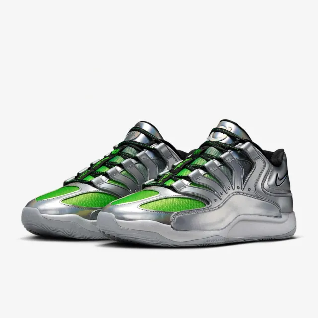 【NIKE 耐吉】KD18 EYBL EP 男鞋 籃球鞋 運動鞋 實戰 金屬銀 綠(IF2518001)