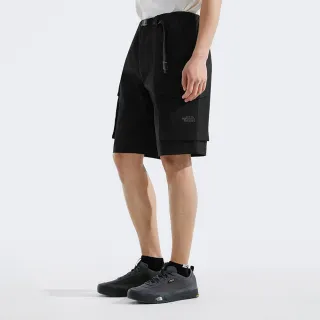 【The North Face 官方旗艦】北面男款黑色DWR防潑水短褲｜8CM5JK3