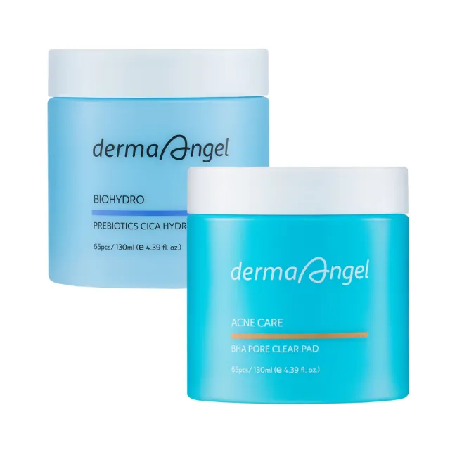 【derma Angel 護妍天使】淨化保濕1+1爽膚棉組(水楊酸淨化*1+積雪草保濕*1)