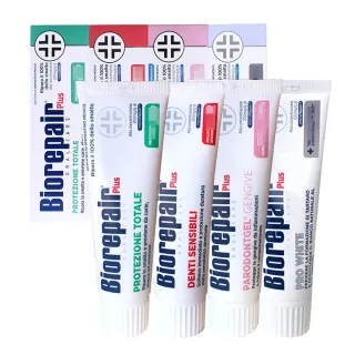【Biorepair 貝利達】加強型牙膏75mlX6入組 全效/抗敏/護齦/亮白 四款任選(平行輸入)