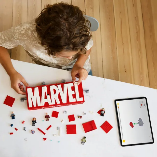【LEGO 樂高】漫威超級英雄系列 76313 漫威人偶標誌盒(標誌模型 漫威電影 兒童玩具 積木 禮物)