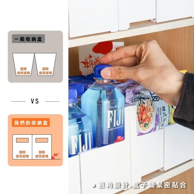 【ONE HOUSE】15L 收納趣伸縮收納盒-大款-4入(抽屜收納/伸縮盒/廚房收納/文具/收納箱/收納櫃)