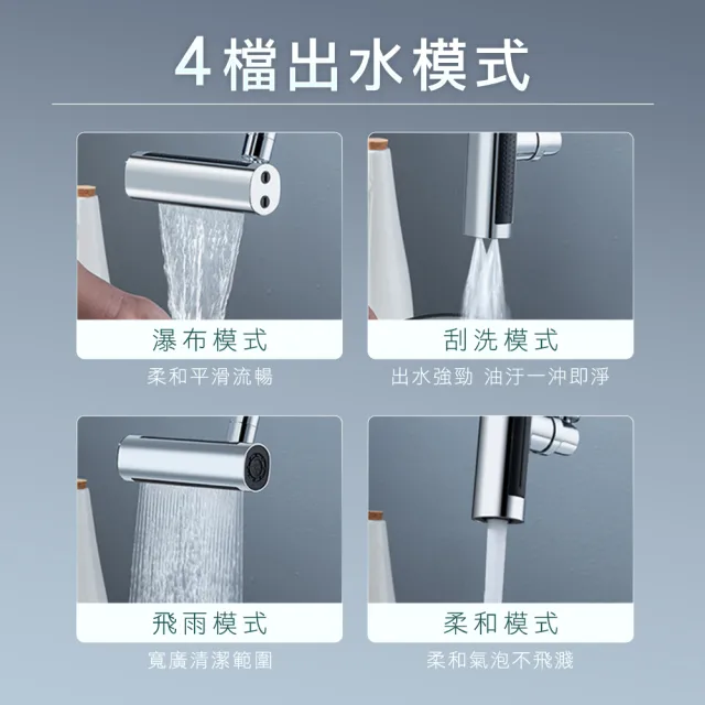 廚房水龍頭 水龍頭花灑 旋轉水龍頭 萬向旋轉水龍頭 水槽水龍頭 面盆龍頭(出水嘴瀑布 165-MAF4S)