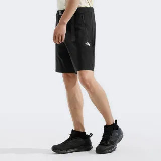 【The North Face 官方旗艦】北面男款黑色吸濕排汗涼感短褲｜87W44H0