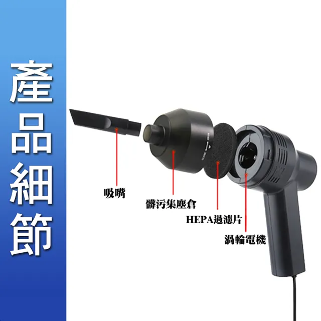 USB輕巧迷你吸塵器(手持吸塵器 車用 辦公室用 電腦用 桌面吸塵器)