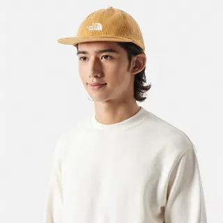 【The North Face 官方旗艦】北面男女款卡其色燈芯絨品牌LOGO運動帽｜7WJQI0J