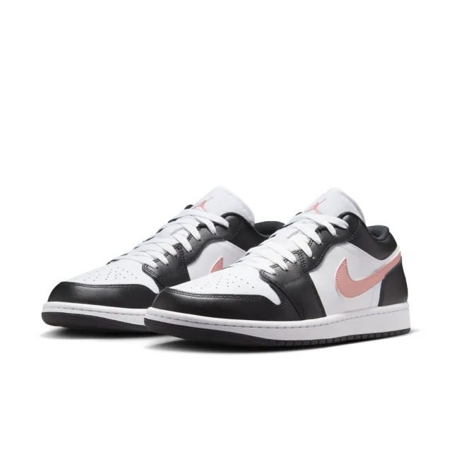 【NIKE 耐吉】休閒鞋 男鞋 運動鞋 AJ1 喬丹 AIR JORDAN 1 LOW 白黑粉 553558-165