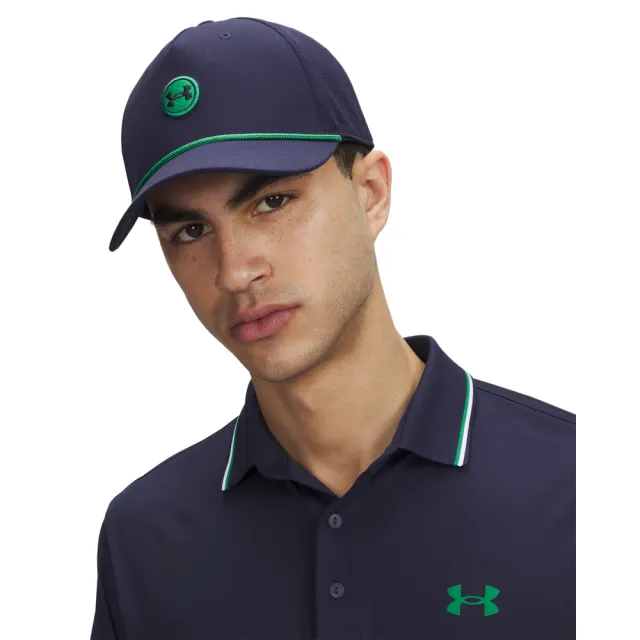 【UNDER ARMOUR】UA 男 Driver 後扣高爾夫球帽_1383484-410(深藍色)
