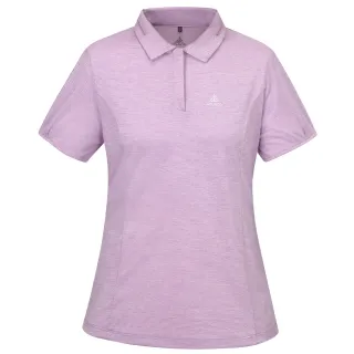 【ATUNAS 歐都納】女款酷涼節能抑菌短袖POLO衫(A1PS2509W麻花紫/抗臭/吸濕排汗/涼感)