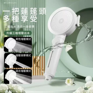 【WillGo】日系大玉盤三檔過濾增壓蓮蓬頭