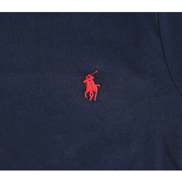 【RALPH LAUREN】POLO RALPH LAUREN圓領經典刺繡短袖T恤(女款/深藍)