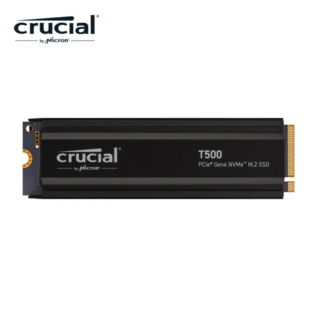 【Crucial 美光】T500 2TB M.2 2280 PCIe 4.0 SSD 固態硬碟(CT2000T500SSD5 讀 7400M/寫 7000M *含散熱片)