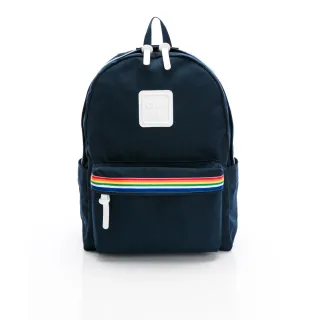 【CILOCALA】限量版-亮彩尼龍彩虹防潑水後背包-中大(深藍)
